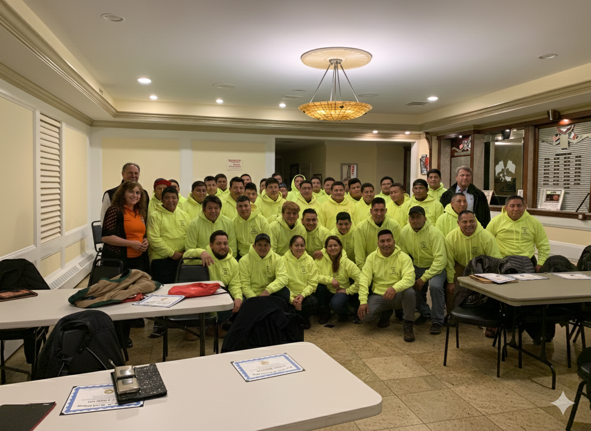 Construction safety training session